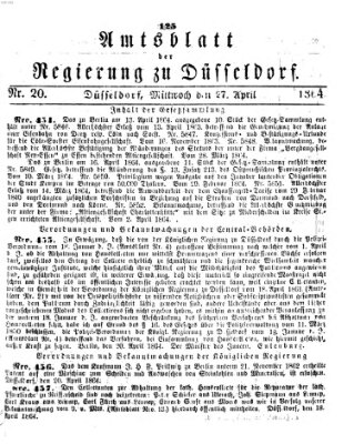 Amtsblatt für den Regierungsbezirk Düsseldorf Mittwoch 27. April 1864