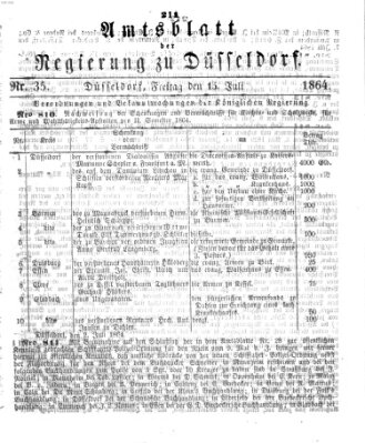 Amtsblatt für den Regierungsbezirk Düsseldorf Freitag 15. Juli 1864