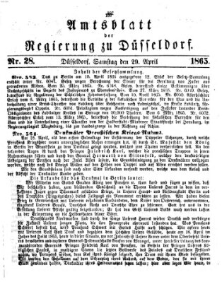 Amtsblatt für den Regierungsbezirk Düsseldorf Samstag 29. April 1865