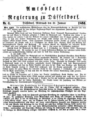 Amtsblatt für den Regierungsbezirk Düsseldorf Mittwoch 31. Januar 1866