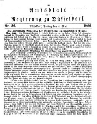 Amtsblatt für den Regierungsbezirk Düsseldorf Freitag 4. Mai 1866