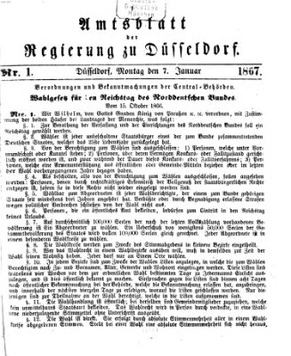 Amtsblatt für den Regierungsbezirk Düsseldorf Montag 7. Januar 1867