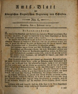 Amts-Blatt der Preußischen Regierung zu Liegnitz Samstag 5. Februar 1814