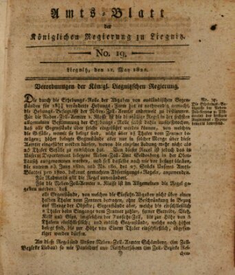 Amts-Blatt der Preußischen Regierung zu Liegnitz Samstag 11. Mai 1822