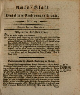 Amts-Blatt der Preußischen Regierung zu Liegnitz Samstag 10. Mai 1823