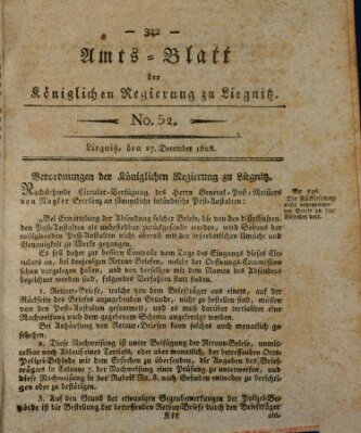 Amts-Blatt der Preußischen Regierung zu Liegnitz Samstag 27. Dezember 1828