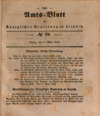 Amts-Blatt der Preußischen Regierung zu Liegnitz Samstag 9. Mai 1846