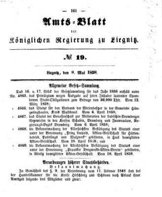 Amts-Blatt der Preußischen Regierung zu Liegnitz Samstag 8. Mai 1858