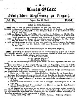 Amts-Blatt der Preußischen Regierung zu Liegnitz Samstag 30. April 1864