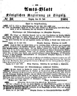 Amts-Blatt der Preußischen Regierung zu Liegnitz Samstag 23. Juli 1864