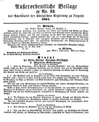 Amts-Blatt der Preußischen Regierung zu Liegnitz Samstag 6. August 1864
