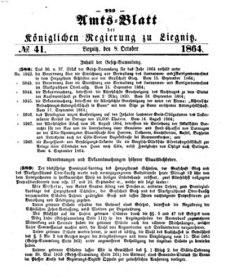 Amts-Blatt der Preußischen Regierung zu Liegnitz Samstag 8. Oktober 1864