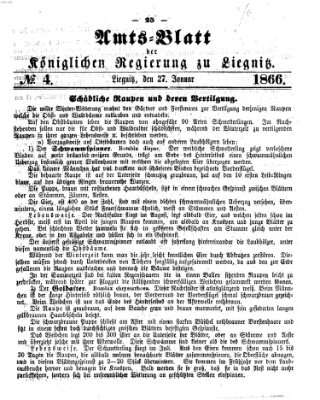 Amts-Blatt der Preußischen Regierung zu Liegnitz Samstag 27. Januar 1866