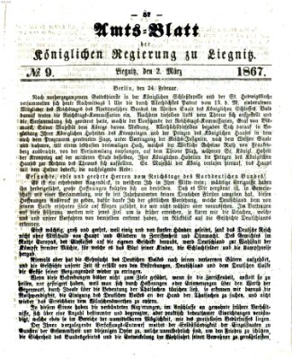 Amts-Blatt der Preußischen Regierung zu Liegnitz Samstag 2. März 1867