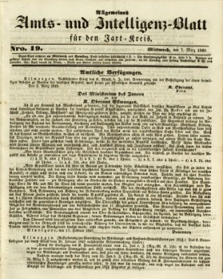 Allgemeines Amts- und Intelligenz-Blatt für den Jaxt-Kreis Mittwoch 7. März 1849