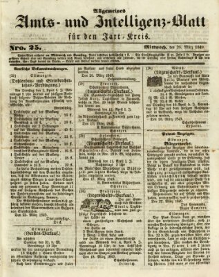 Allgemeines Amts- und Intelligenz-Blatt für den Jaxt-Kreis Mittwoch 28. März 1849