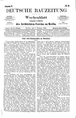 Deutsche Bauzeitung 〈Berlin〉 Freitag 7. Februar 1868