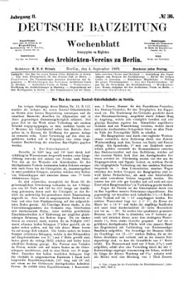 Deutsche Bauzeitung 〈Berlin〉 Freitag 4. September 1868