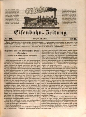 Eisenbahn-Zeitung Sonntag 9. März 1845