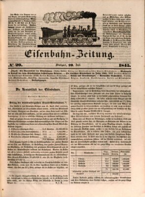Eisenbahn-Zeitung Sonntag 20. Juli 1845