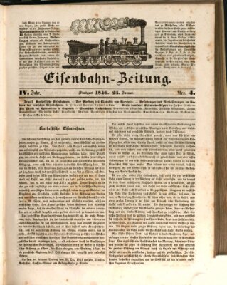 Eisenbahn-Zeitung Sonntag 25. Januar 1846