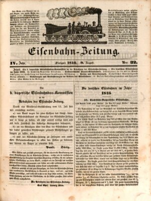 Eisenbahn-Zeitung Sonntag 9. August 1846