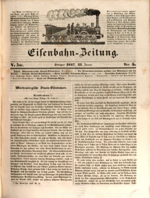 Eisenbahn-Zeitung Sonntag 31. Januar 1847