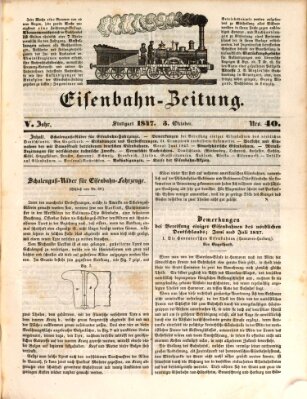 Eisenbahn-Zeitung Sonntag 3. Oktober 1847