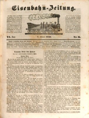 Eisenbahn-Zeitung Montag 7. Februar 1848