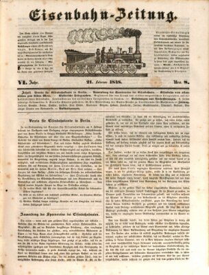 Eisenbahn-Zeitung Montag 21. Februar 1848
