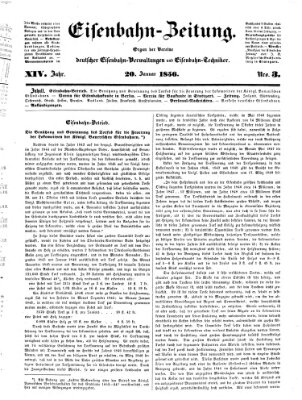 Eisenbahn-Zeitung Sonntag 20. Januar 1856