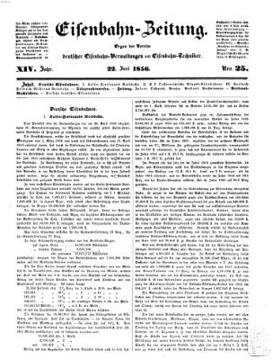 Eisenbahn-Zeitung Sonntag 22. Juni 1856