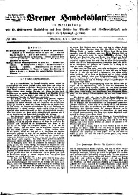 Bremer Handelsblatt Freitag 2. Februar 1855