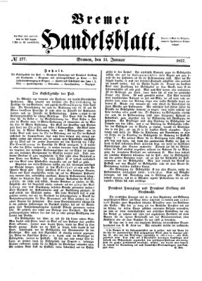 Bremer Handelsblatt Samstag 31. Januar 1857