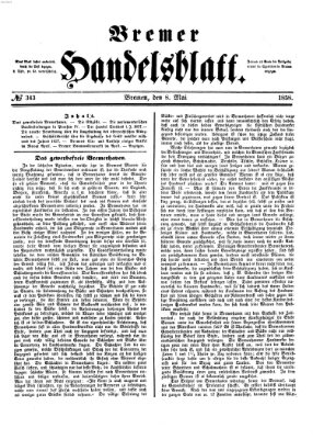 Bremer Handelsblatt Samstag 8. Mai 1858