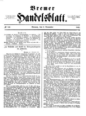 Bremer Handelsblatt Samstag 9. November 1861