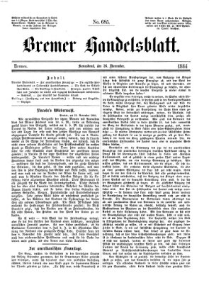Bremer Handelsblatt Samstag 26. November 1864