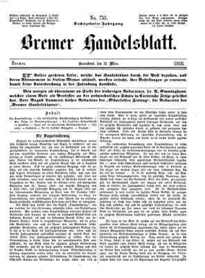 Bremer Handelsblatt Samstag 31. März 1866