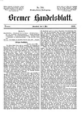 Bremer Handelsblatt Samstag 5. Mai 1866