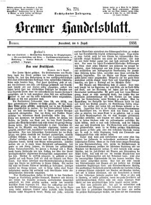Bremer Handelsblatt Samstag 4. August 1866