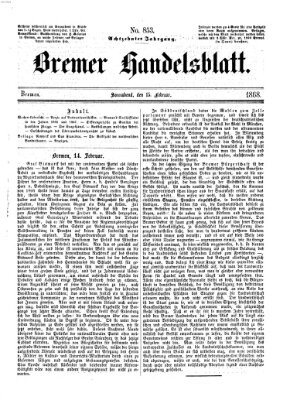 Bremer Handelsblatt Samstag 15. Februar 1868