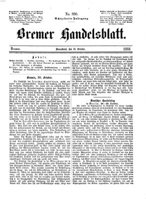 Bremer Handelsblatt Samstag 31. Oktober 1868