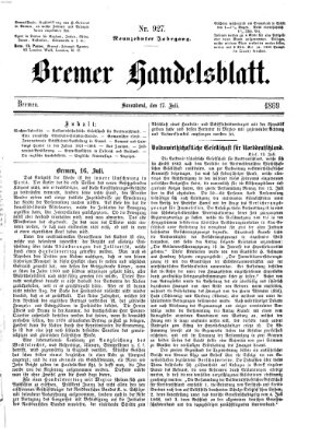 Bremer Handelsblatt Samstag 17. Juli 1869