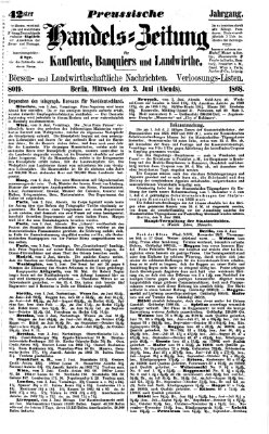 Preußische Handelszeitung Mittwoch 3. Juni 1868