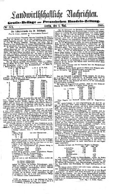 Preußische Handelszeitung Freitag 1. Mai 1868