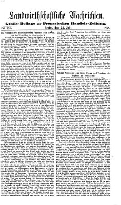 Preußische Handelszeitung Freitag 24. Juli 1868