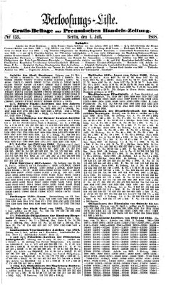 Preußische Handelszeitung Mittwoch 1. Juli 1868