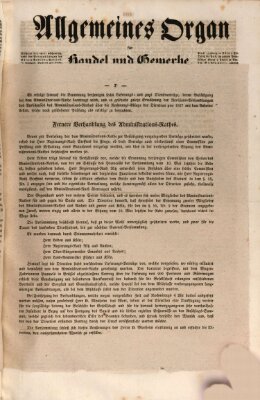 Allgemeines Organ für Handel und Gewerbe und damit verwandte Gegenstände Freitag 14. August 1835