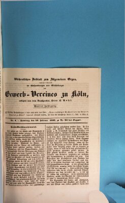 Allgemeines Organ für Handel und Gewerbe und damit verwandte Gegenstände Samstag 23. Februar 1839