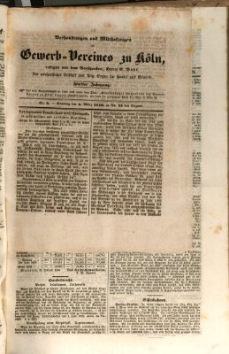 Allgemeines Organ für Handel und Gewerbe und damit verwandte Gegenstände Sonntag 1. März 1840